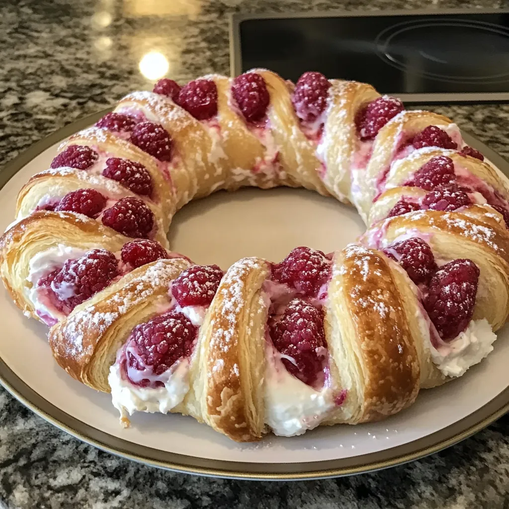 Raspberry Cream Cheese Crescent Ring