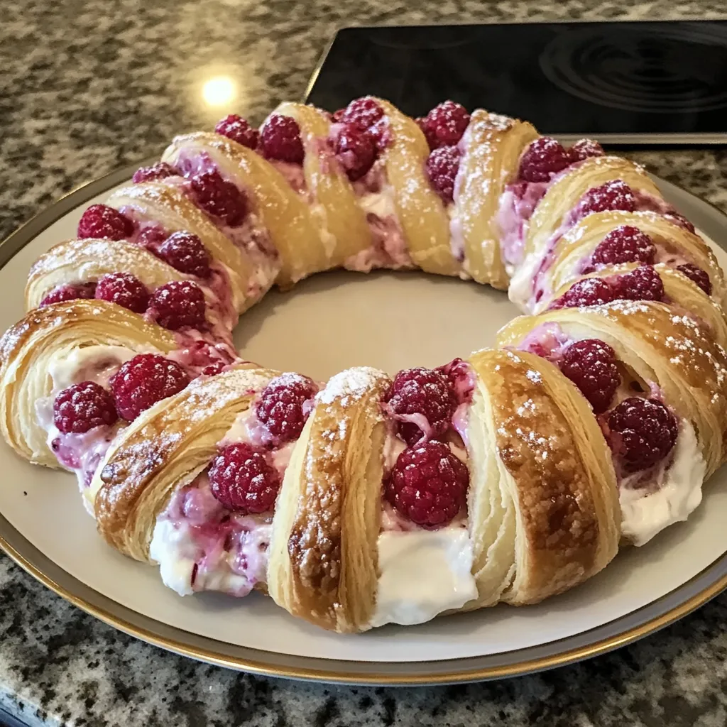 Raspberry Cream Cheese Crescent Ring