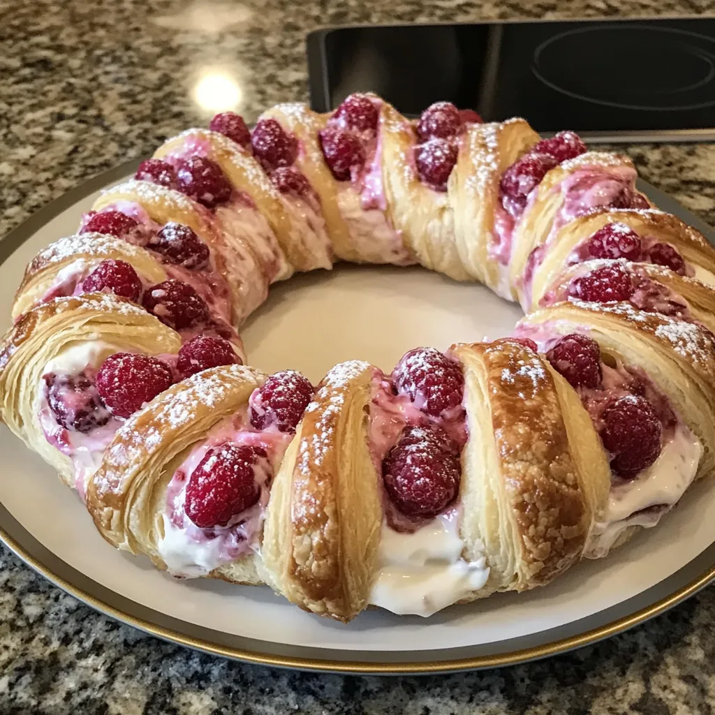 Raspberry Cream Cheese Crescent Ring