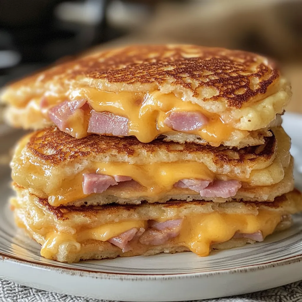 Ham Colby-Jack Pancake McGriddle Melts