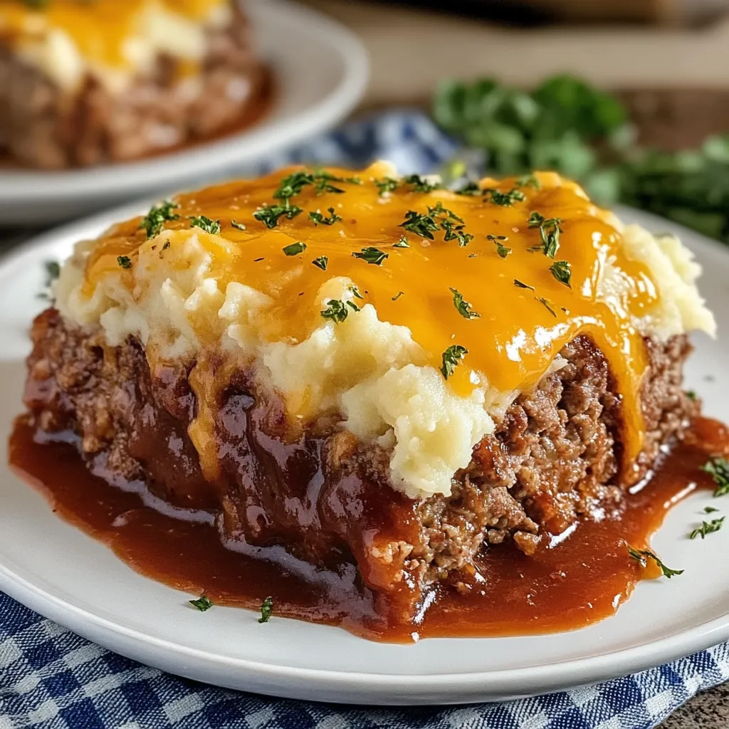 Meatloaf Mashed Potatoes Cheese