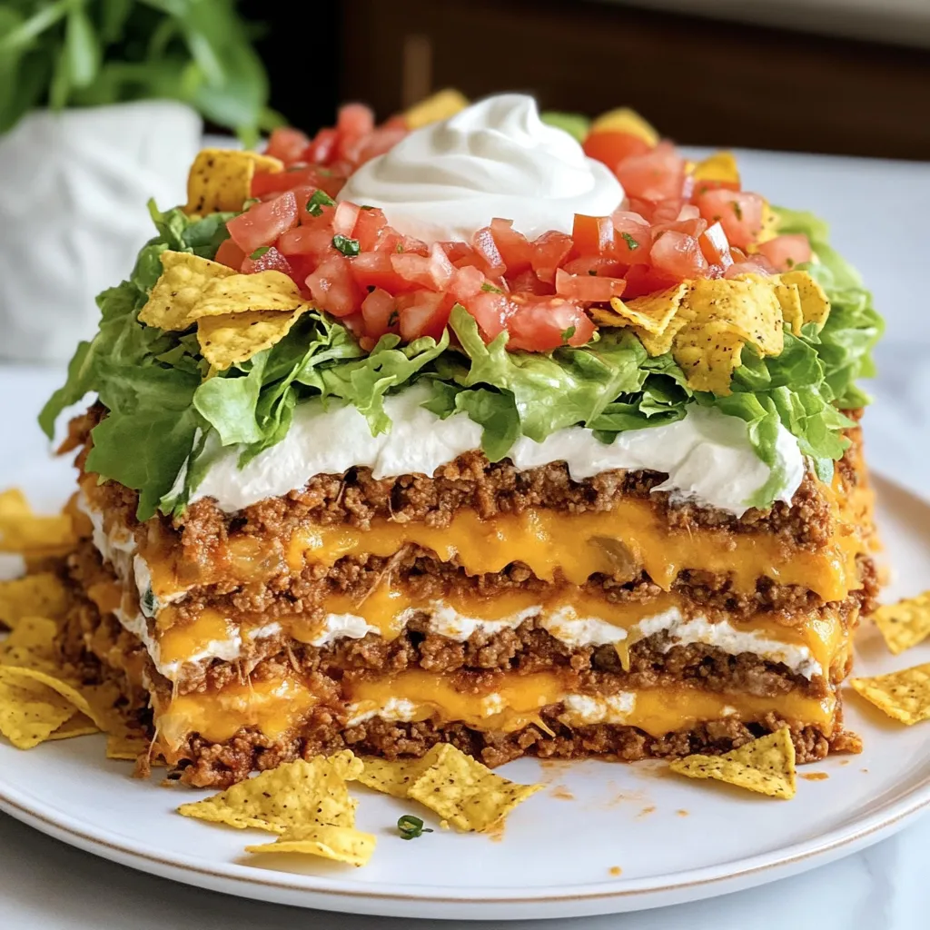 Loaded Taco Pizza Cake