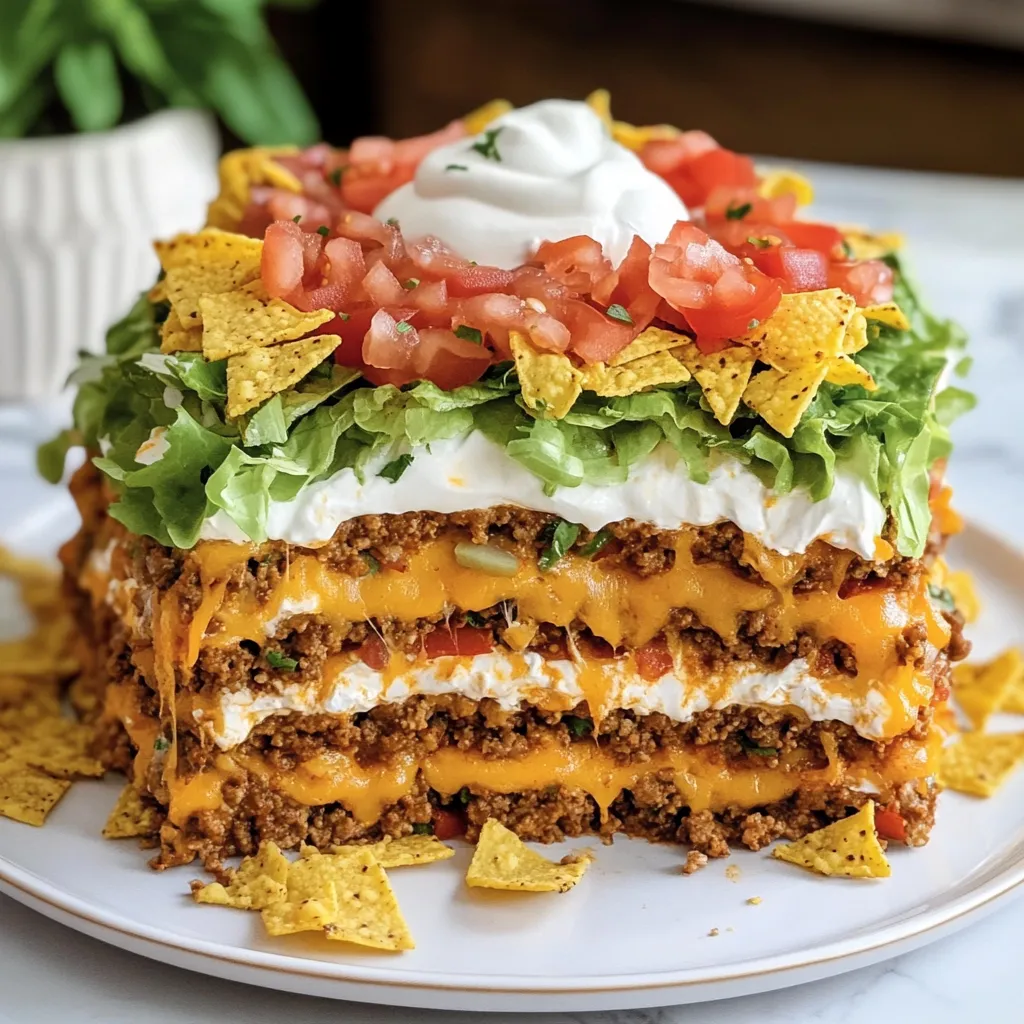 Loaded Taco Pizza Cake