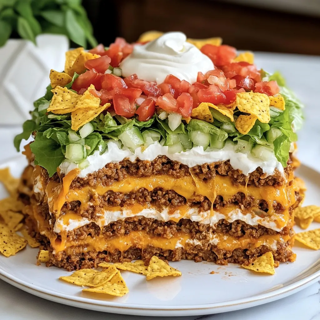 Loaded Taco Pizza Cake