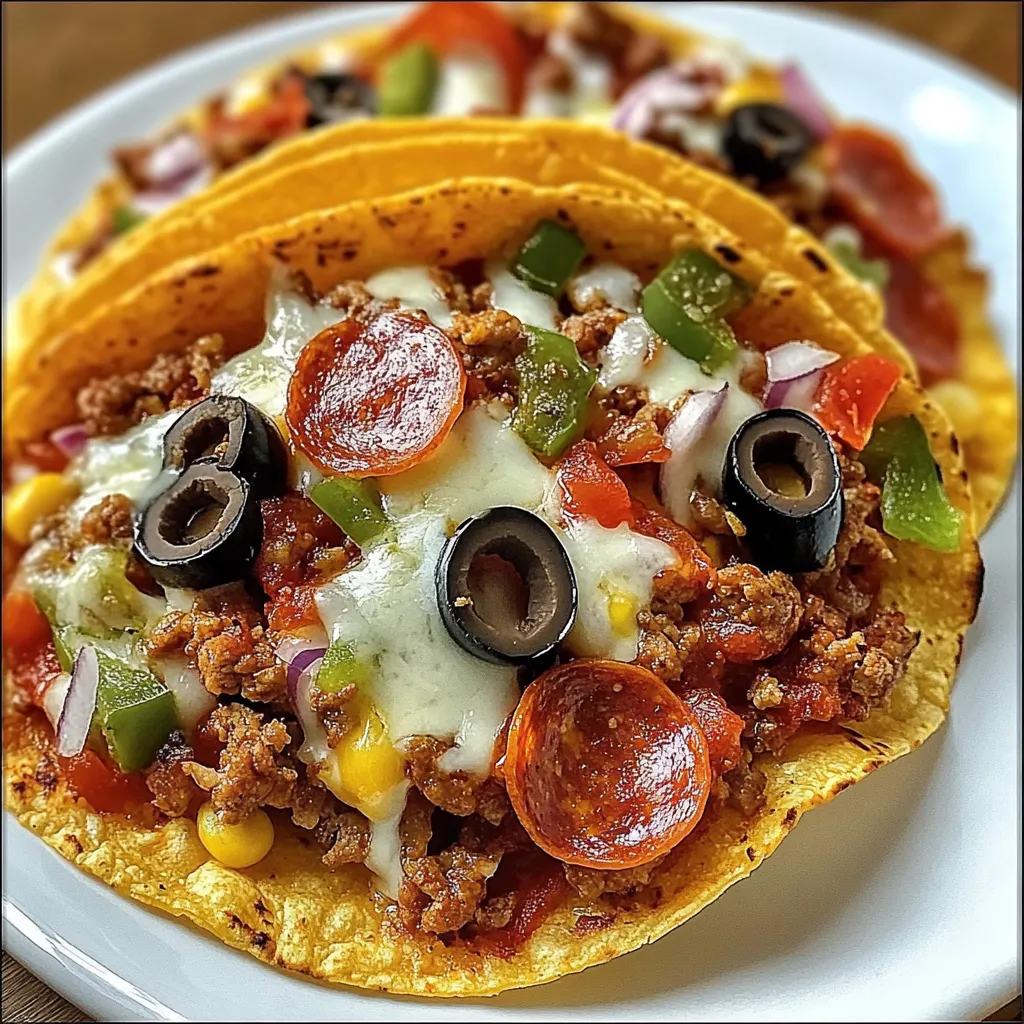 Meat Lovers Pizza Tacos Recipe