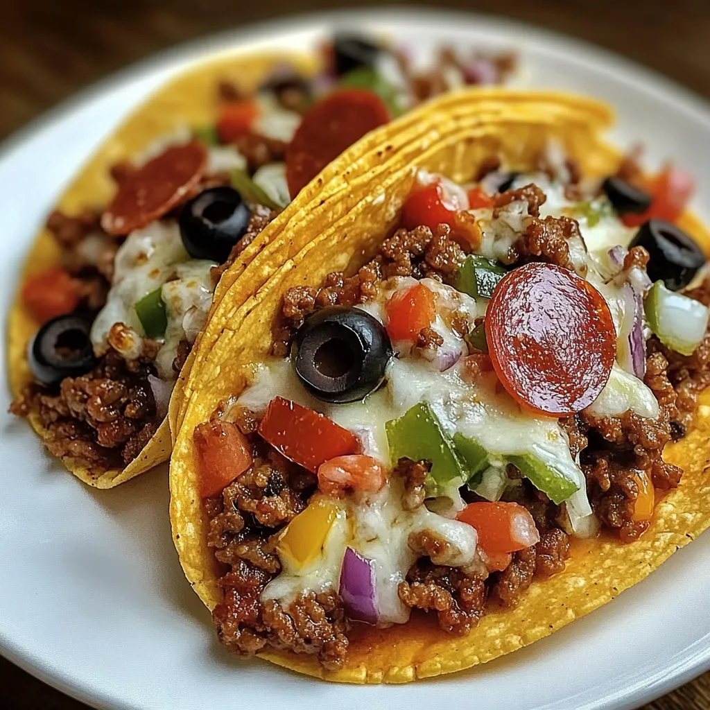 Meat Lovers Pizza Tacos Recipe
