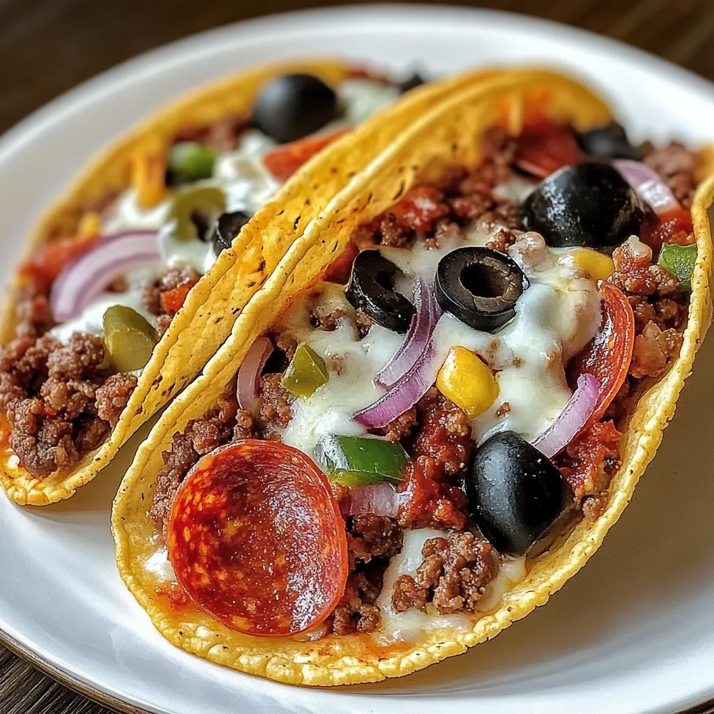 Meat Lovers Pizza Tacos Recipe