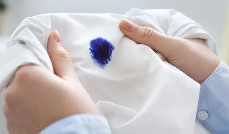 Original post image accompanying Blue Ink and Other Stains on Bedding: What to Try