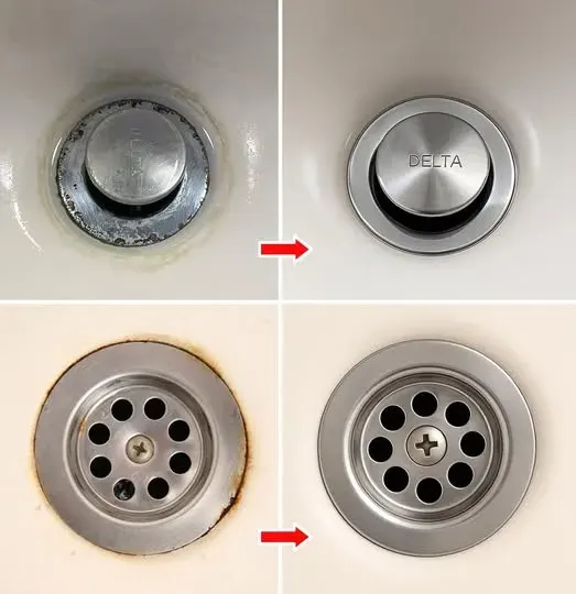 Original post image accompanying How to Clean Dark Rings Around Sink Drains and Faucets
