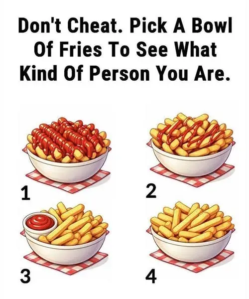 Original post image accompanying The Four Bowls of Fries: A Playful Choice, Not a Personality Test