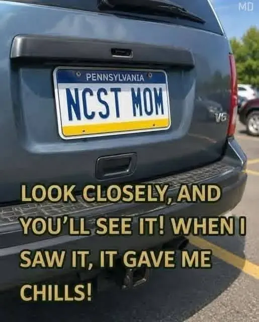 Original post image accompanying What the NCST MOM License Plate Actually Shows