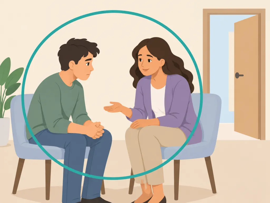 A person seeking trusted support when a relationship pattern feels unsafe.
