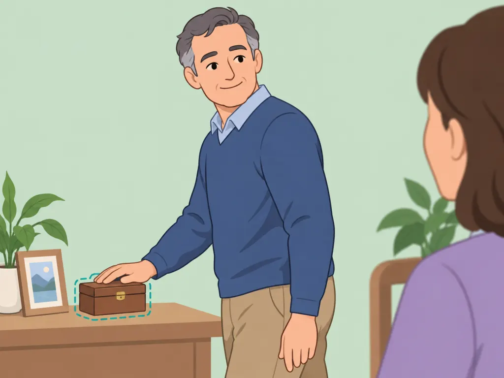 A man setting aside past comparisons before focusing on a new date.