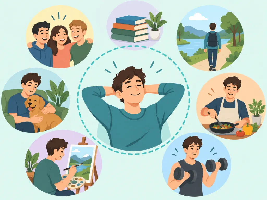 A man keeping friendships and interests active outside dating.