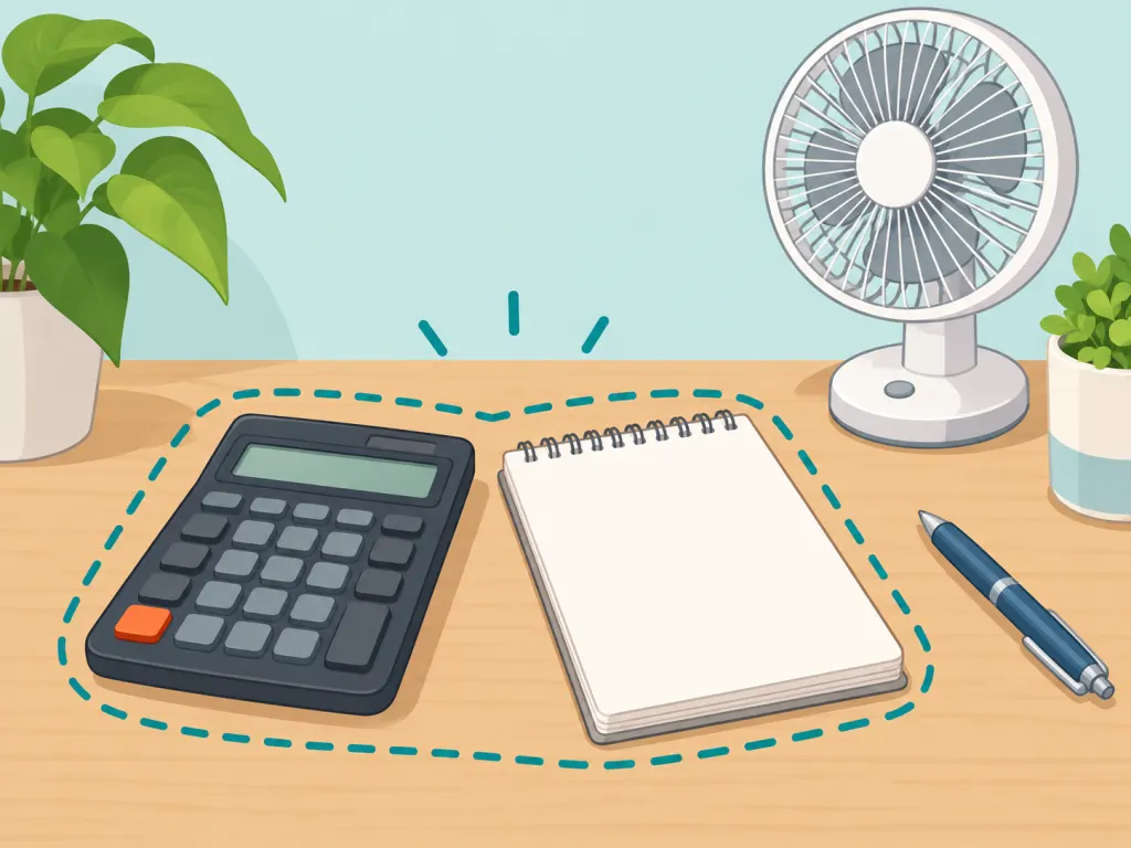 A calculator used to convert fan wattage and hours into energy use.