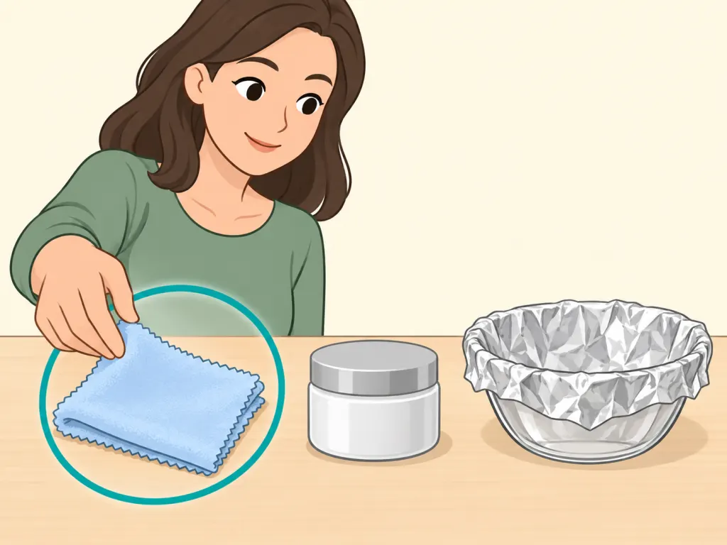 A person choosing a gentle silver cleaning method.