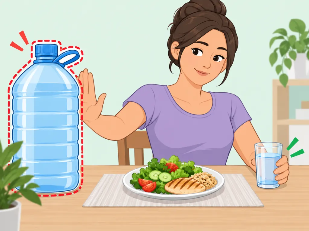 Person avoiding forcing very large amounts of water.