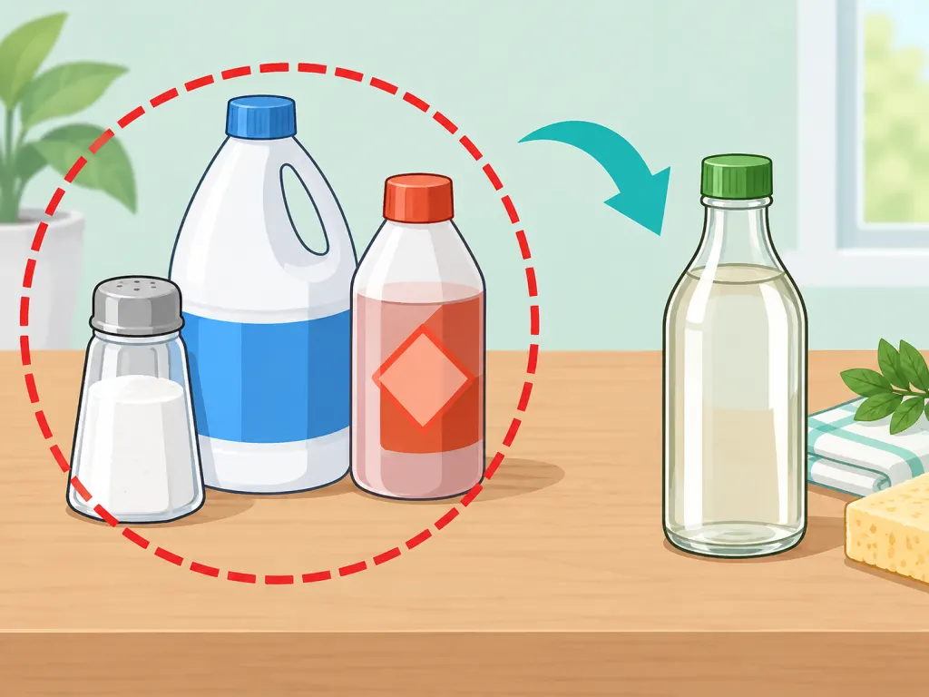 Avoiding salt, bleach, and concentrated acids when making weed spray.