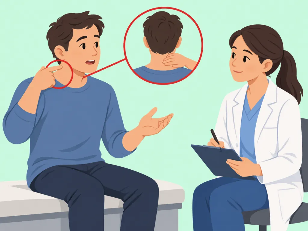 Person checking with a clinician whether home repositioning is safe.