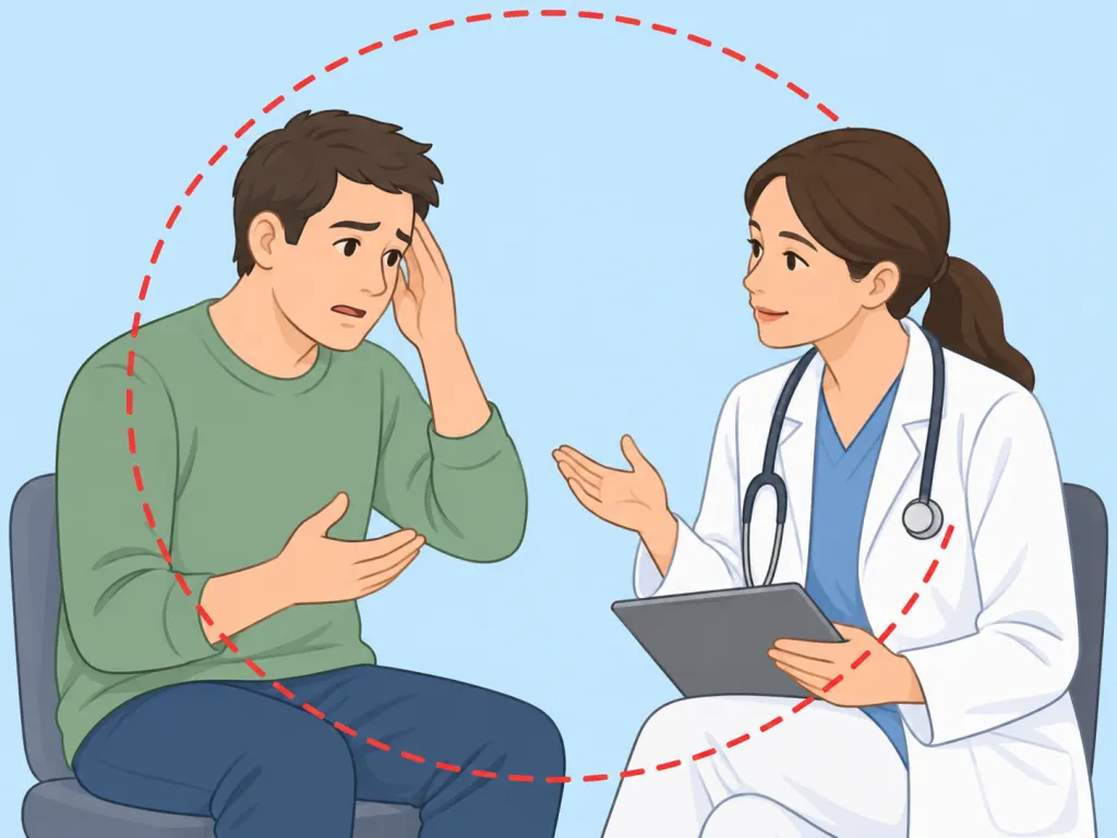 Person seeking medical help for concerning or recurring vertigo symptoms.