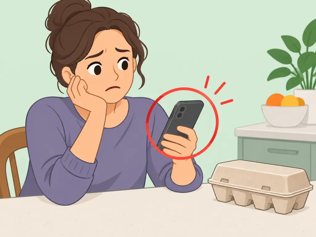 A person seeking help after feeling unwell after eating eggs.