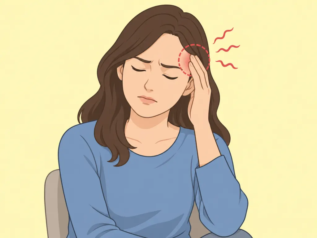 Illustration of a person experiencing a headache.