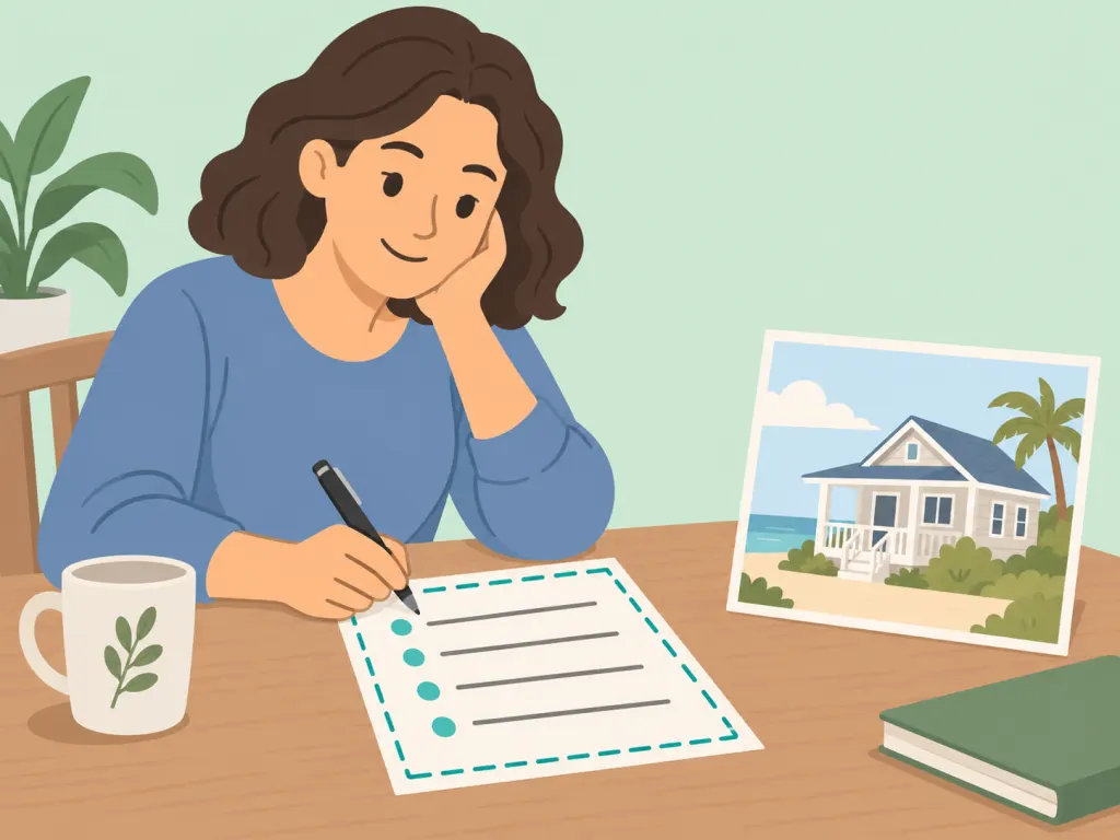 Person deciding clear boundaries for vacation home use.