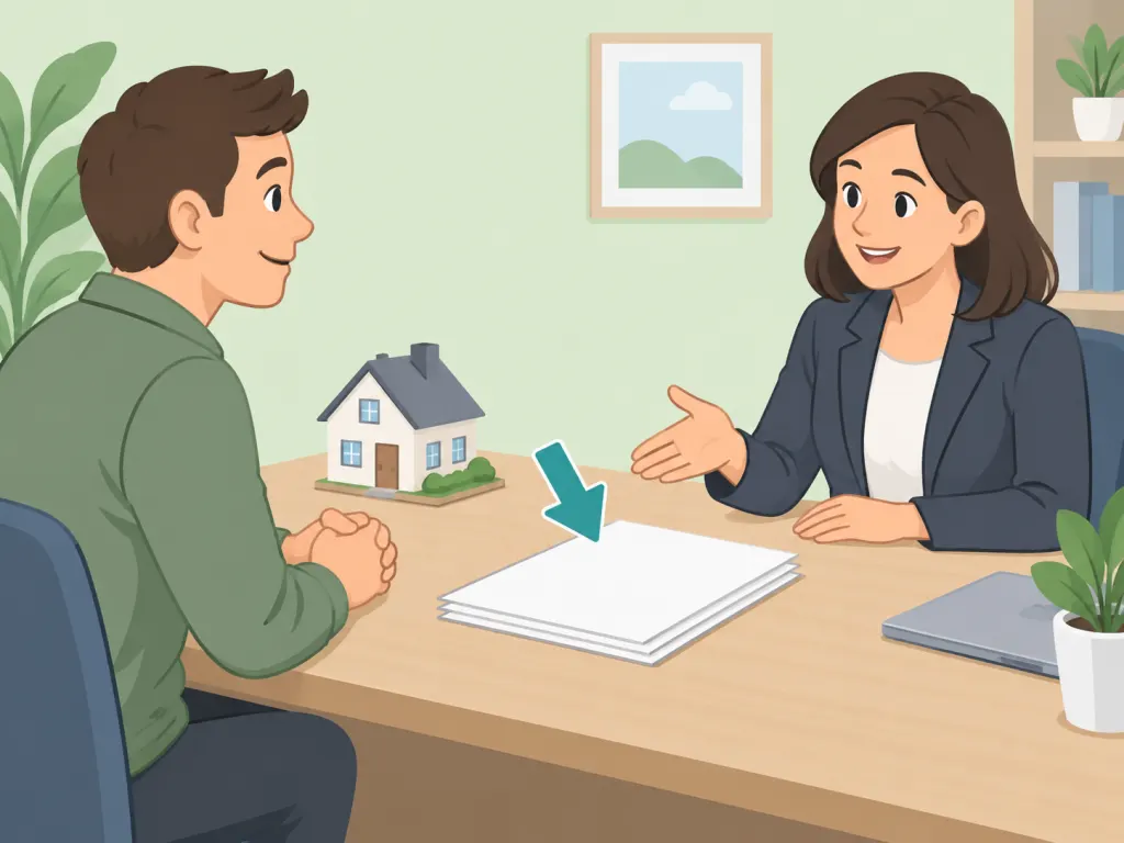 Homeowner getting professional advice before changing property documents.