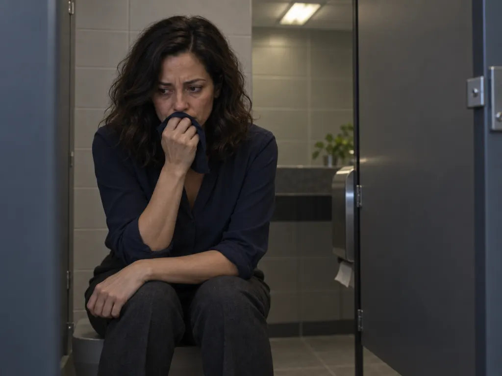 Mara sits alone after discovering the salary difference.