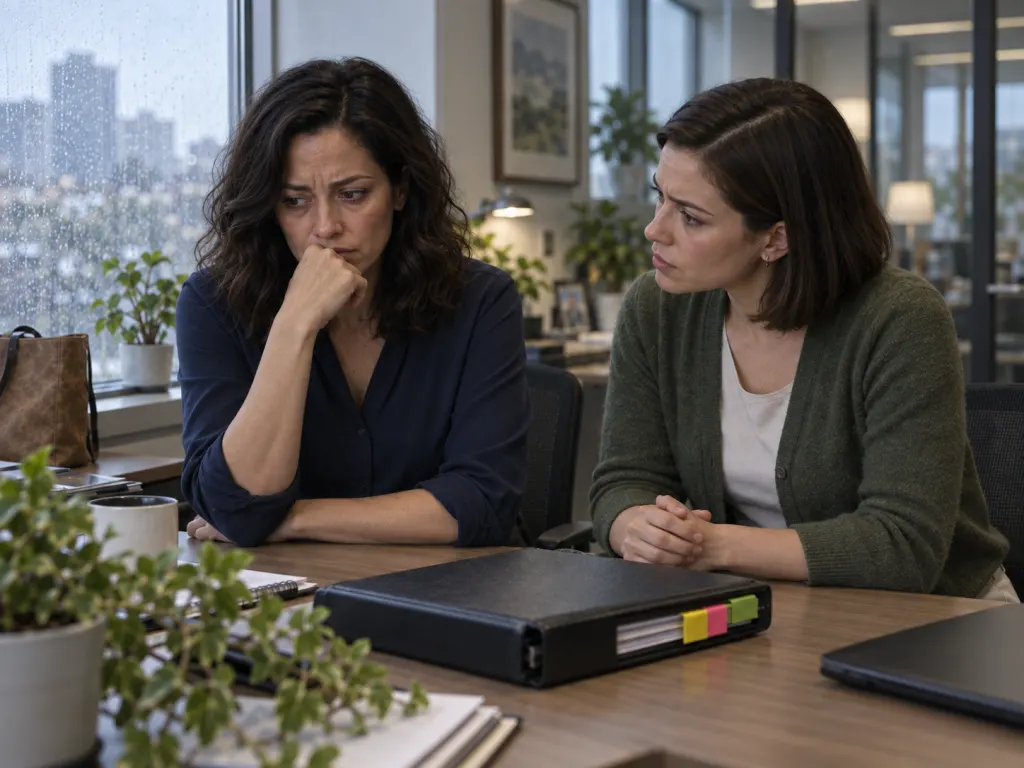 Lena tells Mara what she was told about the role.