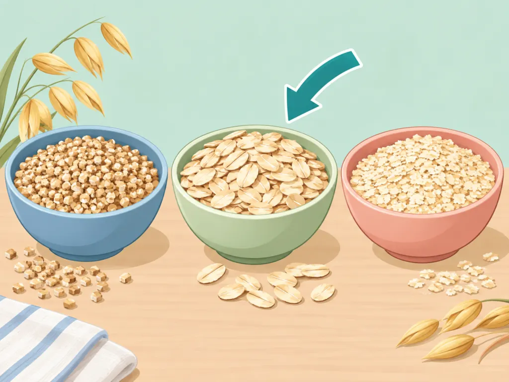Different oat textures shown in bowls for choosing a routine.