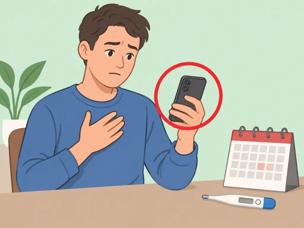 Person calling a doctor when mucus symptoms need medical attention.