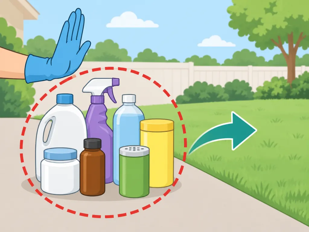 Seven common odor remedies shown as items to avoid for snake control.