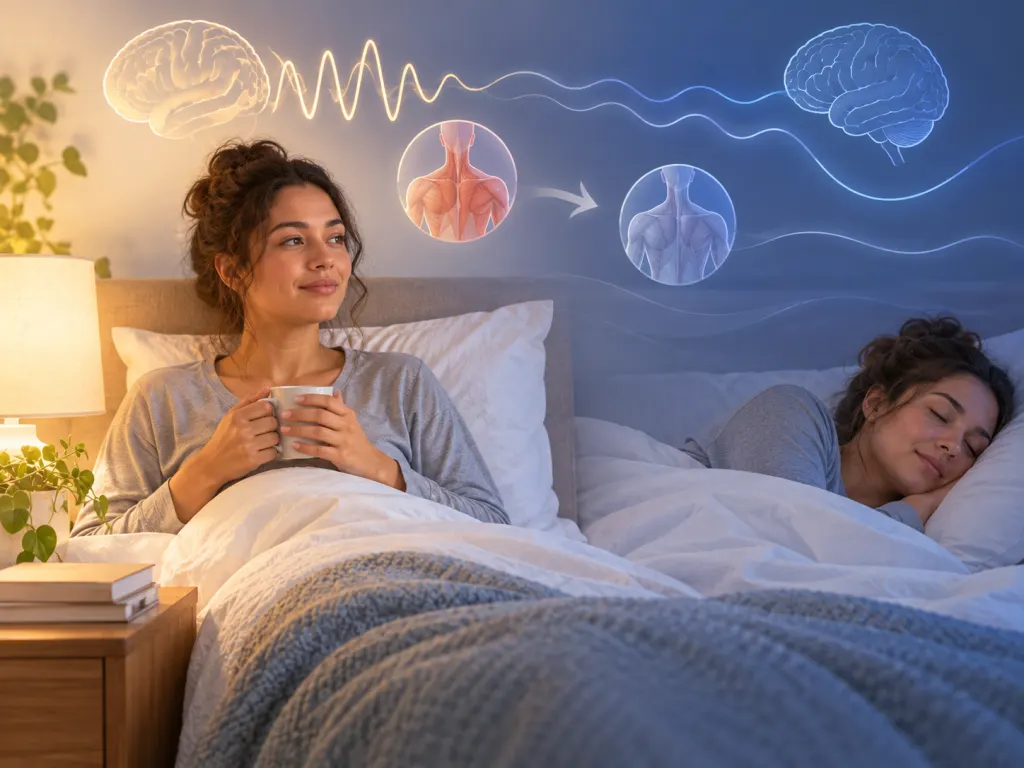 An illustration of the transition from wakefulness into light sleep